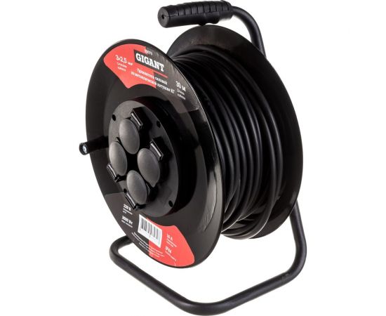 Силовой удлинитель Gigant на металлической катушке КГ 3x2,5 30 м 80079 – изображение 4