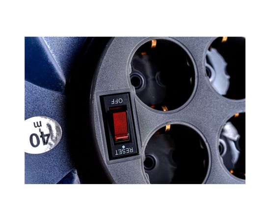 Удлинитель Партнер-Электро PowerLine 4 гн. с/з с выкл. ПВС 3х1 16A 40м UK205C-440DB – изображение 4