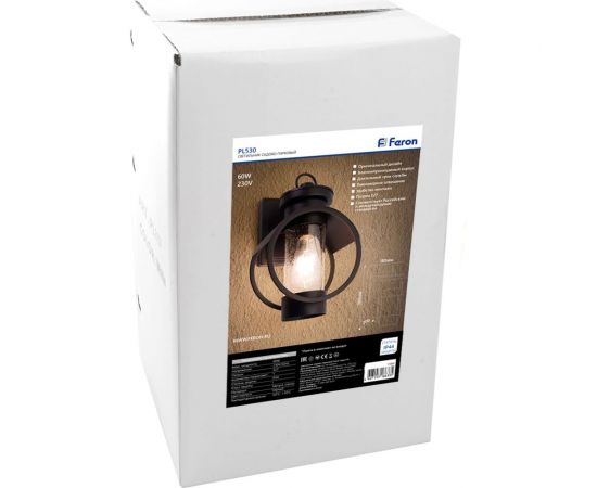 Садово-парковый светильник FERON PL530 60W, 230V, E27, черный 11889 – изображение 4