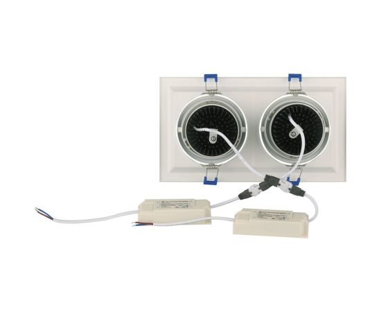 Карданный встраиваемый светильник ЭРА SKD123640KW20 2х20Вт 4000K 3600Лм 270х150х110 Б0049788 – изображение 5