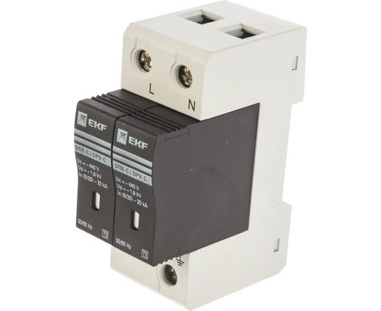 Ограничитель импульсных напряжений EKF серии ОПВ-C/2P In 20кА 400В EKF opv-c2 – изображение 5