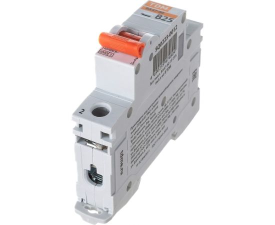 Автоматический выключатель TDM ВА47-60 1Р 25А 6кА характеристика В SQ0223-0012 – изображение 5