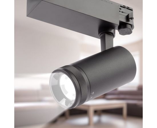 Трековый трехфазный светильник ЭРА STR309940KB20 регулируемый луч 4000K черный Б0049790 – изображение 6