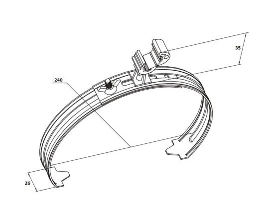 Комплект, набор из 10 держателей для молниезащиты TORR коньковый, регулируемый 240мм. 6182333 – изображение 6
