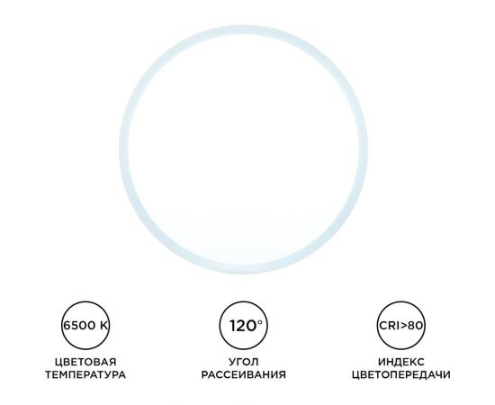 Светодиодная накладная панель APEYRON 220В, 18Вт, CRI:80Ra, 1440Лм, Ф170мм, круглая 06-64 – изображение 6