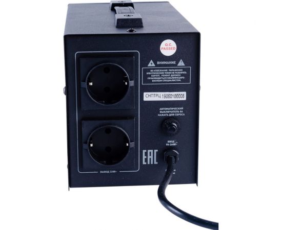 Стабилизатор напряжения ЭРА СНПТ1000РЦ переносной, ц.д., 90-260В/220В, Б0035294 – изображение 8
