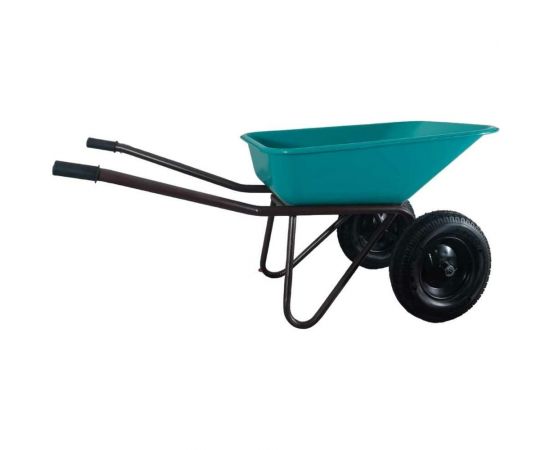 Строительная двухколесная тачка LWI 130 л, 250 кг, сверхпрочное полимерное корыто LWI130х2PROFI 