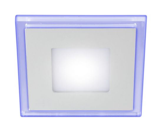 Светодиодный квадратный светильник ЭРА LED 4-9 BL c cиней подсветкой LED 9W 540LM 220V 4000K Б0017496 