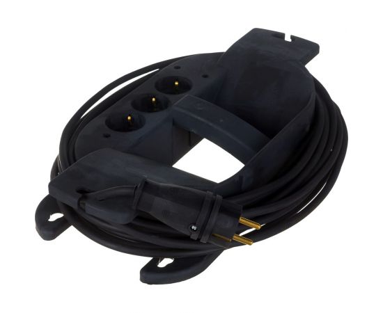 Удлинитель на каучуковой рамке Gigant Professional с/з КГ 3х1,5 3500Вт 3 розетки 10м 80050 