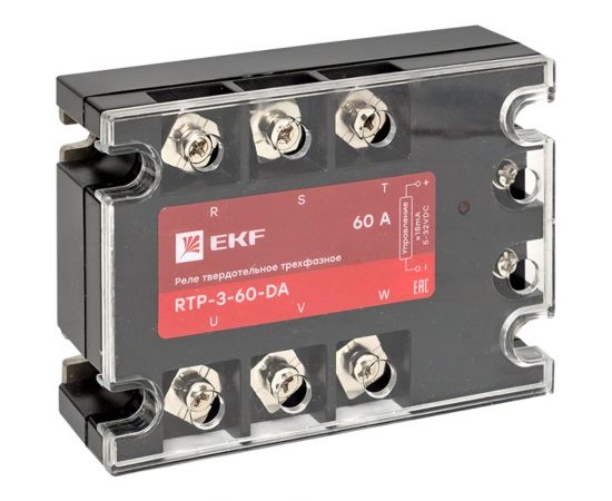 Твердотельное трехфазное реле EKF RTP-60-DA PROxima rtp-3-60-da 