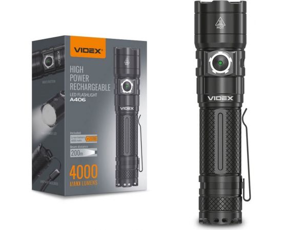 Портативный светодиодный фонарик Videx A406 4000Lm 6500K VLF-A406 
