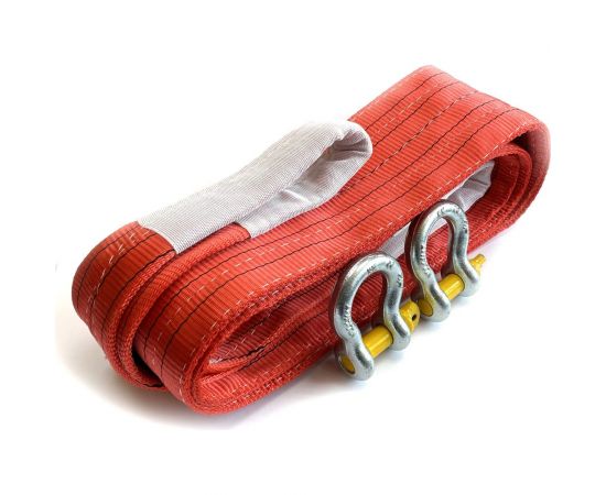 Буксировочный трос ТамбовТехСнаб 30т 15м скоба/скоба двухслойный, усиленный 7930124364876 