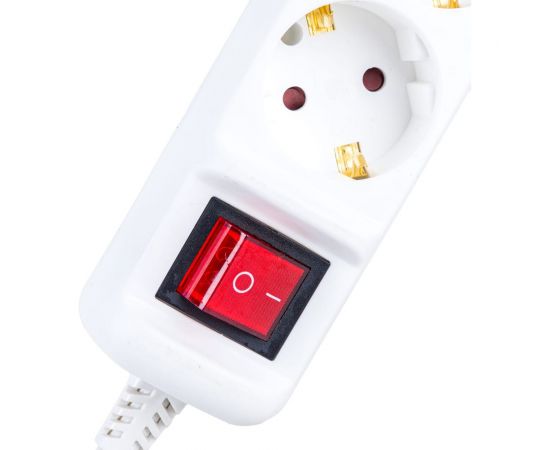 Электрический удлинитель ЭРА U-3es-3m-3x1,5 с заземлением с выключателем 3 розетки 3м ПВС 3x1,5мм2 16А, Б0044040 – изображение 2