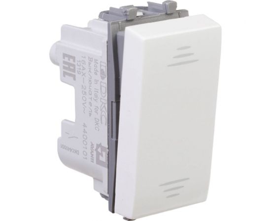 Модульный 1-клавишный выключатель DKC Avanti ""Белое облако"", 1 модуль, 16А, IP20, белый 4400101 – изображение 2