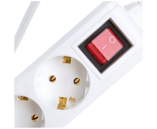 Удлинитель IEK У05К-выключатель, 5 мест, 2Р+PЕ, 5 метров, 3х1мм2, 16А/250 WYP10-16-05-05-ZK-N – изображение 3