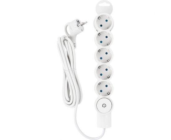 Сетевой фильтр duwi 5 гнезд, с выключателем, с заземлением, со шторками,3 м, цвет белый 32576 5 – изображение 3