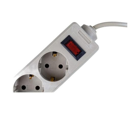 Удлинитель ExeGate EC-5-3G 5 евро с заземлением 3м защита от перегрузки выключатель с подсветкой серый 285799 – изображение 3