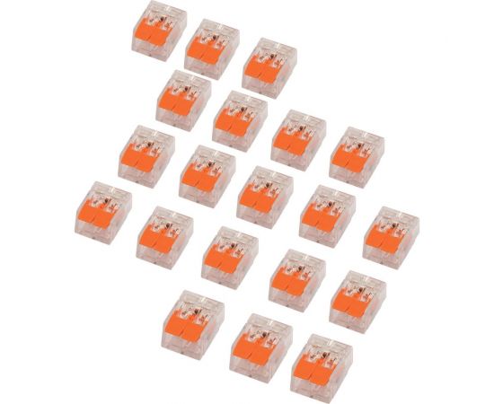 Соединительная 2-проводная клемма REXANT с рычажком 0.14-4 мм2 прозрачная 20 шт 07-5202-20 – изображение 3