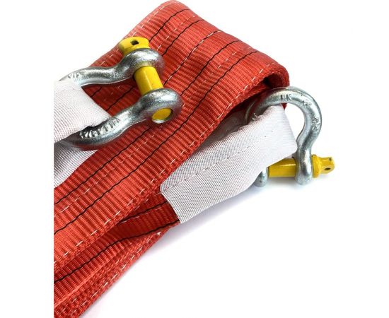 Буксировочный трос ТамбовТехСнаб 30т 15м скоба/скоба двухслойный, усиленный 7930124364876 – изображение 3