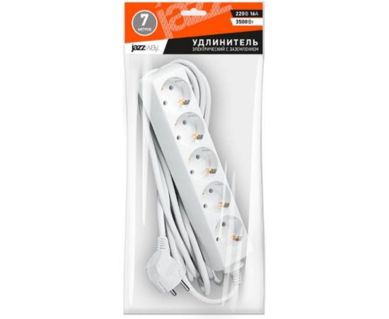 Удлинитель JazzWay EX- 05G-700 5 розетка, 7.0 м., заземление 5003552 – изображение 3