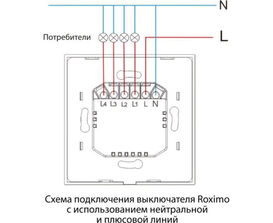 Сенсорный однокнопочный умный выключатель Roximo серый SWSEN01-1S – изображение 4