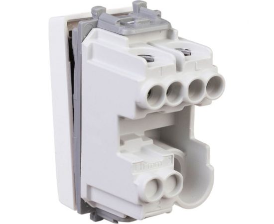 Модульный 1-клавишный выключатель DKC Avanti ""Белое облако"", 1 модуль, 16А, IP20, белый 4400101 – изображение 4