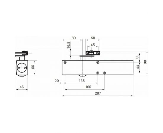 Доводчик GEZE TS4000 EN1-6 с рычажной тягой, коричневый 68895 – изображение 5