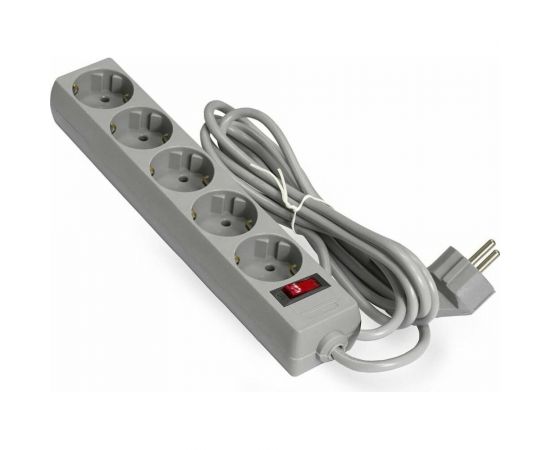 Удлинитель ExeGate EC-5-1 8G 5 евро с заземлением 1.8м защита от перегрузки выключатель с подсветкой серый 285798 – изображение 5