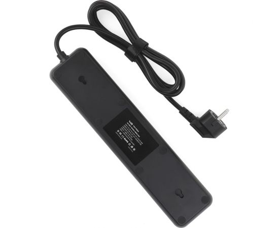 Сетевой фильтр TopOn TOP-PWS4 4 розетки, 3 USB, Type-C, PD 20W QC3.0, 4000W, 3м Черный TOP-PWS4B-3 – изображение 6