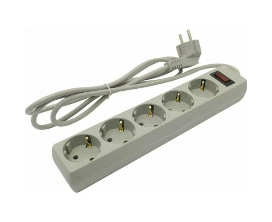 Удлинитель ExeGate EC-5-1 8G 5 евро с заземлением 1.8м защита от перегрузки выключатель с подсветкой серый 285798 – изображение 6