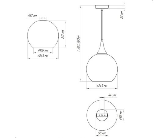 Светильник ЭЛЕТЕХ Винтаж 245 НСБ 72-60 М56 Мускатный орех /шнур черн. ИУ 1005404262 – изображение 7