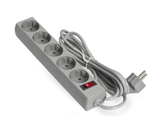 Удлинитель ExeGate EC-5-1 8G 5 евро с заземлением 1.8м защита от перегрузки выключатель с подсветкой серый 285798 – изображение 7