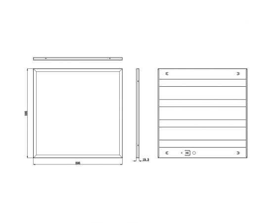 Светодиодный светильник ЭРА SPO-6-72-4K-P 595х595х19 72Вт 6120Лм 4000К IP40 призма, с проводом Б0041861 – изображение 9