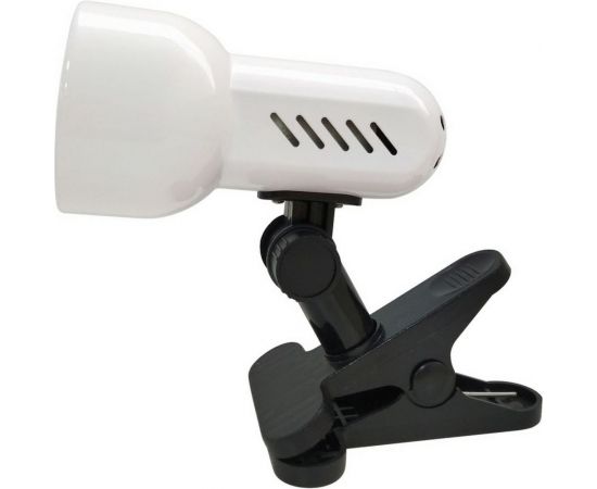 Настольный светильник Ultraflash UF-381 C01 белый с прищепкой 230В, 40Вт, E27, ЛОН 14505 