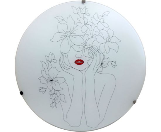 Настенно-потолочный светильник ЭЛЕТЕХ "Девушка 300 НПБ 01-2x60-139 М16 матовый белый /кл.штамп металлик ИУ 1005404656 