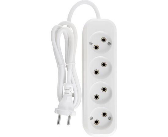 Бытовой удлинитель АБК-СИЛА 4 гнезда без заземления 1,5м ПВС 2х1мм кв. 10А/220В/2200Вт 1шт 2200409 