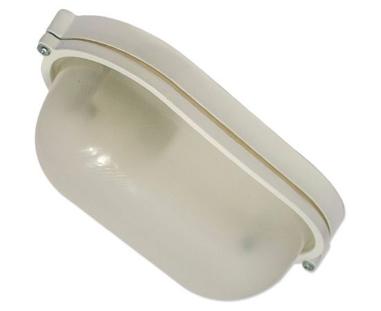 Светильник ЭЛЕТЕХ Терма 1401, Овал, малый, НББ 03-60-021, IP65, боросиликат, корпус белый 1005500950 