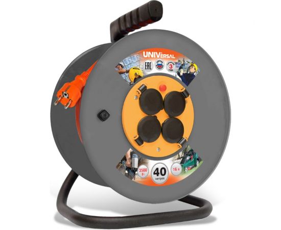 Силовой удлинитель UNIVersal ВЕМ-250 IP-44 термо ПВС 3*1,5 40м 9634175 
