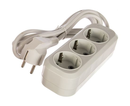 Удлинитель EKF Эксперт 3 гнезда шнур 2м 16А/3.5кВт с заземлением ПВС 3х1 UBA16-310-3-02 