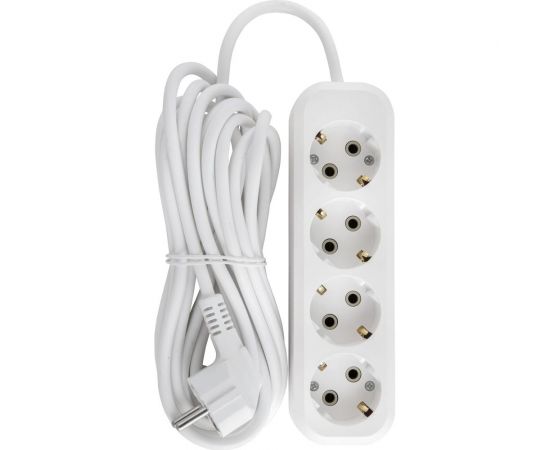 Бытовой удлинитель АБК-СИЛА 4 гнезда с заземлением 5м ПВС 3х1мм кв. 16А/220В/3500Вт 1шт 2200511 