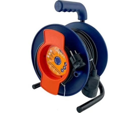 Силовой удлинитель на катушке Glanzen ПВС 2x1,5 арт. EC-50-010 00-00006540 