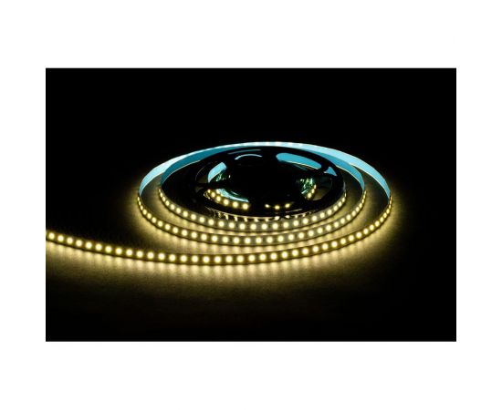 Светодиодная лента OGM 12В, 9,6Вт/м, smd2835, 120д/м, ip20, 7лм/чип, подложка 8мм, 5м, 4000к. / LSE-257 