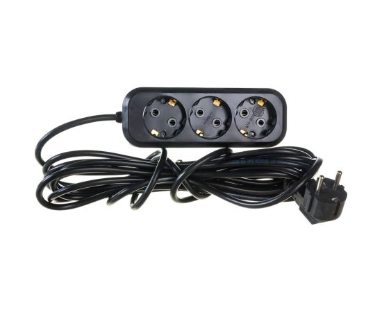 Бытовой удлинитель Gigant с заземлением ПВС 3x0,75 3500Вт 3 гнезда 5м 80084 – изображение 2