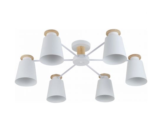 Потолочная люстра RITTER VOLANTE 6хE27 780x780x260мм металл дерево белый дерево 52443 4 – изображение 2