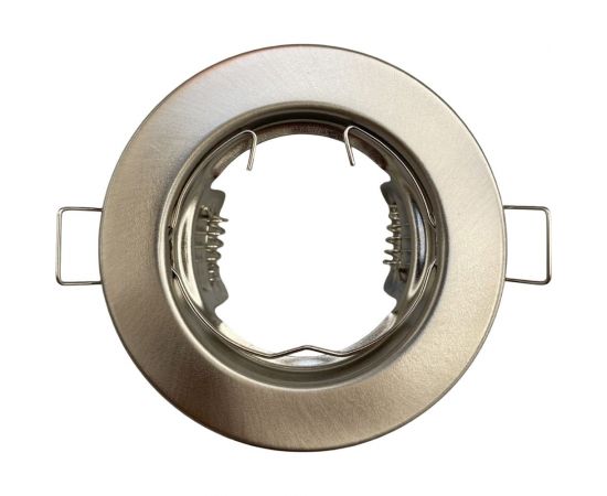 Встраиваемый светильник truEnergy с цоколем gu5.3 d80xh30мм ip20 сатин никель/сталь 21202 – изображение 2