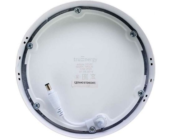 Светодиодный накладной светильник truEnergy круг 12W 4000K 790Lm D160мм белый алюминий 10102 – изображение 2