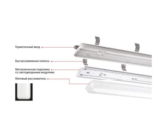 Светильник WOLTA PRO, ПРОМ Матовый ДСП01-54-001-4К – изображение 3