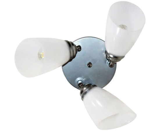 Светильник ЭЛЕТЕХ Сатурн 1317 хром (Плафон П0475) НПБ 01-3x60-176 Е27 ИУ 1005404614 – изображение 3