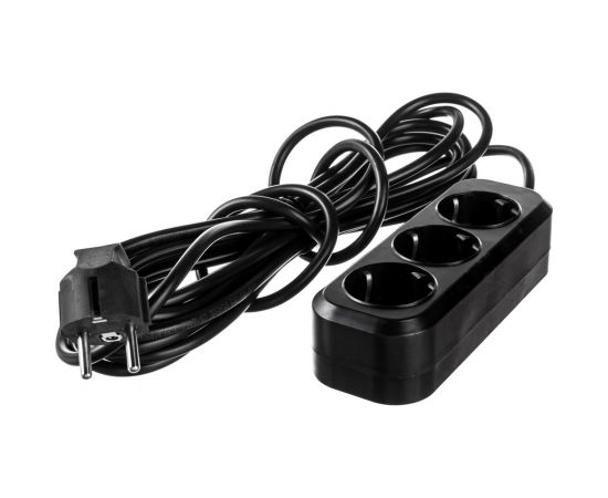 Бытовой удлинитель Gigant с заземлением ПВС 3x0,75 3500Вт 3 гнезда 5м 80084 – изображение 3