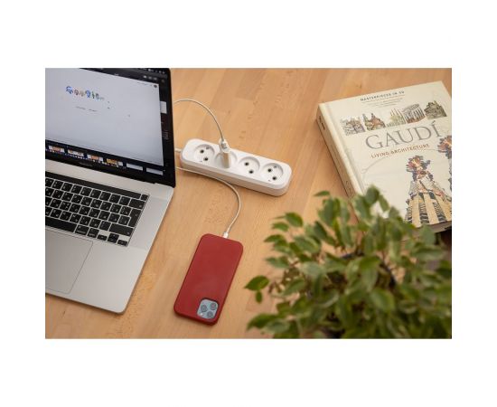 Бытовой удлинитель АБК-СИЛА 4 гнезда без заземления 1,5м ПВС 2х1мм кв. 10А/220В/2200Вт 1шт 2200409 – изображение 3